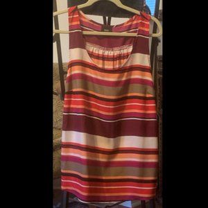 NY & Co 7th Ave Design Studio - Round Neck, Sleeveless, Striped Blouse NWT